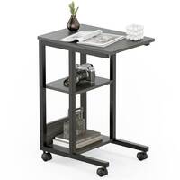 Sunon Sofa Side End Table for Coffee or Laptop,Mobile Snack Table with Wheels Couch Bedside Table for Home and Office (Wood) [Apply ₹3000 off Coupon]