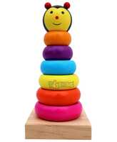 Toyshine Wooden Toy Stacker with Multiple Coloful Stacking Rings with 5% coupon