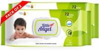 Little Angel Super Soft Baby Wipes with Aloe Vera Extract, Lid pack  (144 Wipes)