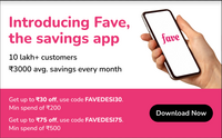 Fave-Get Up to Rs.75 Off on Purchase of Rs.500