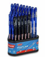 Reynolds FASTLINE 45 BLUE & 5 BLACK - DISPENSER| Smooth Ball Pens | Long-lasting ball pens | Professional Ball pens with superior writing experience| Ball Pens for swift writing | 0.7mm Tip