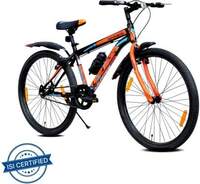 LEADER Spyder 27.5T MTB Cycle/Bike Single Speed with Complete Accessories 27.5 T Mountain Cycle (Single Speed, Black, Orange)