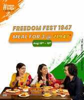 Barbecue Nation Freedom Fest (Meal for 3 @₹1947)