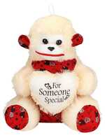 Mommers Teddy Bear Stuffed Animal, Baby Bear Plush Toy (1.4 Feet - MM_1007) - Assorted Text - Peach