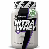 Bigmuscles Nutrition Nitra Whey | Whey Protein Isolate [ 2 lbs, Belgian Chocolate] | 27g Protein | 10g EAA | 3g Creatine | Supports in Muscle Building, Accelerated Recovery & Strength