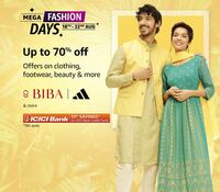 Amazon Mega Fashion Days Upto 70% Off + 10% Off on ICICI Credit Card 
