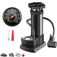 Quicknik Bike/Cycle Pump Portable Activated High Pressure Foot Air Pump with Pressure Gauge