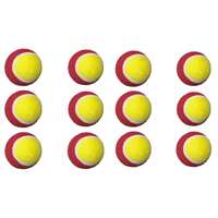 SPIRO Soft Cricket Solid, Light Weight, Tennis Balls Practice, Training for All Age Group, Recommended for Indoor/Outdoor Street & Beach Cricket (Pack of Twelve) (Color : Red & Yellow)