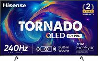 Hisense 164 cm (65 inches) Tornado Series 4K Ultra HD Smart QLED TV 65E7K PRO (Dark Grey)