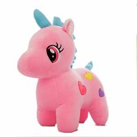 Babique Unicorn Teddy Bear Plush Soft Toy Cute Kids Birthday Animal Baby Boys/Girls (25 cm, Pink) 