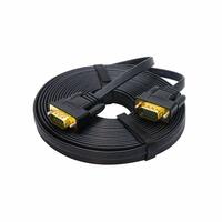 DTech Ultra Thin Flat Type VGA Cable 8m Standard 15 Pin Male to Male VGA Wire for Computer Monitor 25 Feet - Black [50% Coupon]