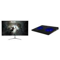 ZEBRONICS ZEB-A24FHD Ultra Slim LED Monitor with USB Powered Laptop Cooling Pad with Dual Fan
