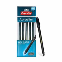 Reynolds AEROSLIM 5 CT BLACK I Lightweight Ball Pen With Comfortable Grip