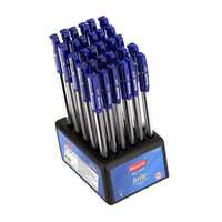 Reynolds BRITE 30 CT BLUE - DISPENSER I Lightweight Ball Pen With Comfortable Grip for Extra Smooth Writing I School and Office Stationery | 0.7mm Tip Size