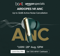 BoAt Airdopes 141 ANC + (Rs.200 Apay Cashback Launch Offer) 