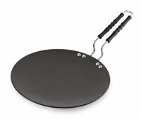 Cello Hard Anodized Concave/Roti/Paratha Tawa 25cm, Black (3MM Thickness)