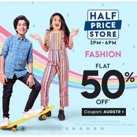 FirstCry: Half Price Store - Get Flat 50% OFF on Select Fashion Range (3pm-6pm)