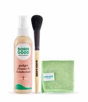 Born Good 3-in-1 Plant-based Electronics & Gadget Disinfectant & Cleaner Kit | Biodegradable, Non-Toxic, Eco-Friendly | Laptop, Smartphone, Monitor, Tablet, Camera, Screen Cleaner with Microfiber Cloth & Soft Brush | 1