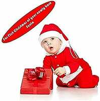 TechGeek Santa Claus Dress Costume for Boys Girls Kids (0-6 Months)