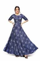 Fashion Dream Girl's Maxi Dress (GMD004-Star Zari-R-7-8 Y_Red_7-8 Years)