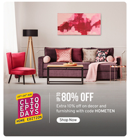 Cliq Epiq Days Home Edition Upto 80% Off + 10% Off via Code (23rd - 24th Aug)
