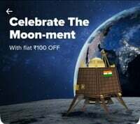 Swiggy - Flat 100 Off above 199 [Celebrate the Moon-ment] [extra 75rs AU bank discount above 200]