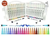  Amitasha Colored Markers Tip Brush Pens, Fine Tip Markers Art Pens for Kid Adult Coloring Drawing Planner Art Craft Supplies (24 Brush Pens Set) 