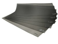 Amazon Brand - Solimo Solid Pvc Fridge Mat (Black, Standard, 6 Pieces, Polyvinyl Chloride) 