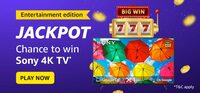 Special Edition Entertainment Jackpot, Chance to Win Sony 4K TV*