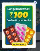 Flipkart has credited Rs 100 in Flipkart Health Plus Wallet (New Users)