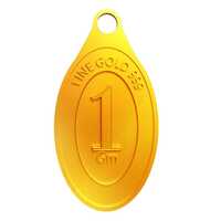 Euphoria Jewellery 1gm by A Himanshu pure 24KT gold coin pendant in 999 finese rs 5882