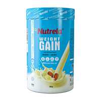  [Apply 5% Coupon] Banana Flavour Weight Gain Powder 500gm Mass Gainer with 36 Essential Vitamins, Minerals and Herbs Rs. 399 