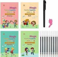 Magic Practice Copybook, Number Tracing Book For Preschoolers With Pen, Magic Calligraphy Copybook Set Practical Reusable Writing Tool Simple Hand Lettering  (Hardcover, Generic)