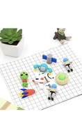  Crackles Cutest Global Astronaut Outer Space Solar Pattern Erasers - Set of 2 for Birthday Gifts for Kids (Total Eight Erasers) for Birthday Return Gifts