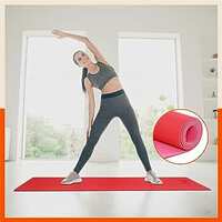 Moksh Premium Yoga Mat with Carry Bag |Anti-Slip & Reversible|Red & Pink (Size: 24” x 72” Thickness: 6mm)