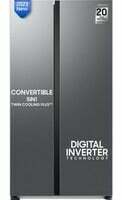 (lowest - 24690rs Discount) Samsung 653 L Frost Free Convertible 5In1, Digital Inverter Wi-Fi Enabled Side by Side Refrigerator (RS76CG8003S9HL, Refined Inox, 2023 Model)
