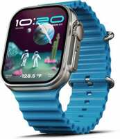 Boult Crown 1.95'' Screen, BT Calling, Working Crown, Zinc Alloy Frame, 900 Nits, SpO2 Smartwatch  (Blue Strap, Free Size)