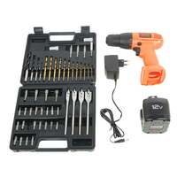 BLACK+DECKER CD121K50 12V 10mm Ni-Cd Cordless Drill/Driver with Keyless Chuck and 50 Accessories Kitbox
