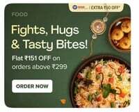 Get Flat Rs.151 Off On Food Order Above Rs.299