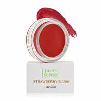 PureSense Strawberry Slush Lip Plumping Mask for Sensitive, Dry, Chapped & Pigmented Lips with Coffee Oil | Vitamin A & E | Shea Butter | Almond & Olive Oil for Nourished & Moisturised Lips | 5g