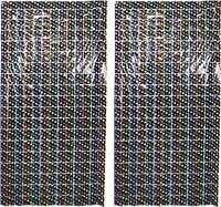 Crackles Rectangle Box Multi Coloured Printed Fringe Foil Streamer Curtains 3 ft x 6 ft for Birthday, Anniversaries, Graduation, Retirement, Baby Shower - Pack of 2(Assorted Color)