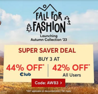 Firstcry-Buy 3 @42% Off* for All Users-On Entire Fashion Range