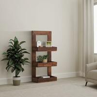 Amazon Brand - Solimo Pelgrid Sheesham Wood Book Storage Unit (3 Shelves, Teak Finish) | Wooden Organizer | Shelving Unit | Study Room Organizer