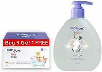Bumtum Paraben Free Baby Soap (4N x 50 Gram) & Baby Hair Oil (200 ML) Combo [Apply 5% off Coupon]