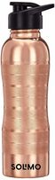 Amazon Brand - Solimo Copper Water Bottle with Fliptop | 100% Pure Copper Water Bottle I Leak Proof & Rust Proof I Copper Bottle for Home, School & Office | Matte Finish | 950 ml (Pack of 1)