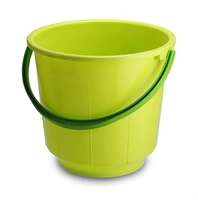Kuber Industries Virgin Plastic Bucket|Plain Solid Design & Unbreakable Plastic Material|Size 30 x 30 x 29CM, Pack of 1, Capicity 13Ltr (Green)