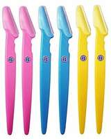 Ear Lobe & Accessories Stainless Steel Eye Brow Razor Pack of 6
