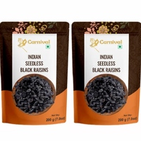 Carnival Indian Black Raisins Pack of 2 x200gm Each (400gm)