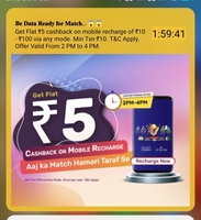 Flat 5 Cashback on Min 10 Mobile Recharge at Bajaj Finserv