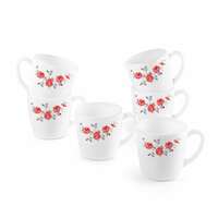 Cello Ricca Mug Small 10CL Set of 6 Pcs - Red Rose Fantacy